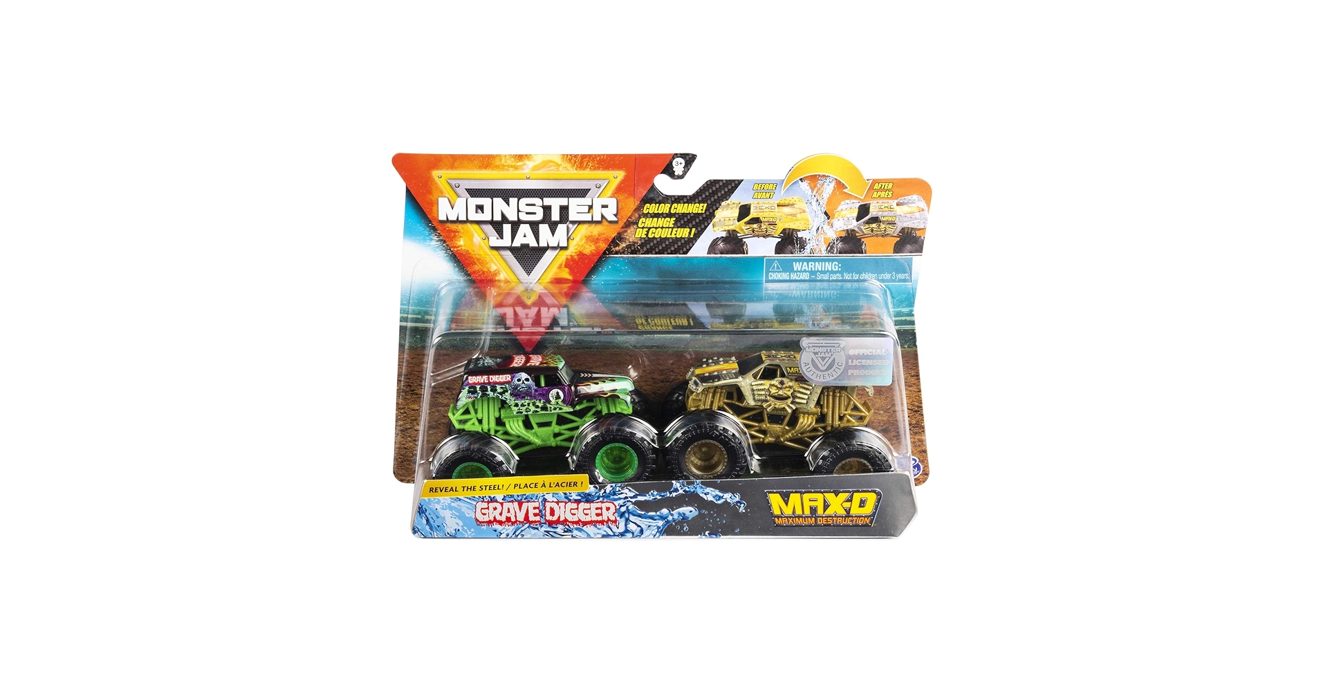 トロイマー　ガーココレクション　6点セット Amazon.com: Monster Jam, Official Reveal The Steel 4-Pack of